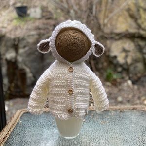 NEW crochet lamb baby sweater